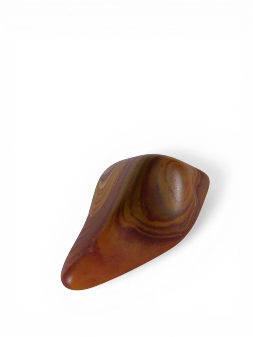 Banded Carnelian Agate Polished Freeform 0.9 Oz Brown Orange Banded Altar Decor